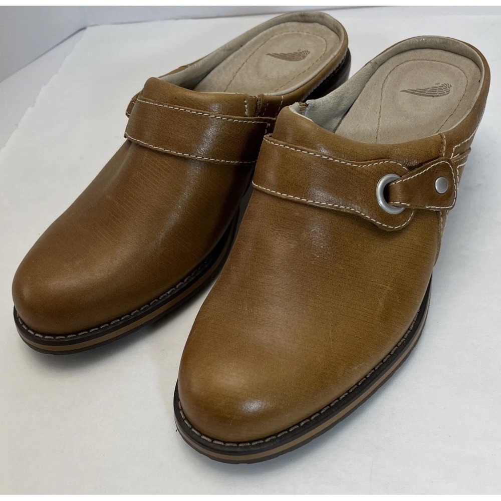 Red Wing Shoes Womens 6 B Celina Slip On Mule Clogs Tan Leather‎ Low Heels